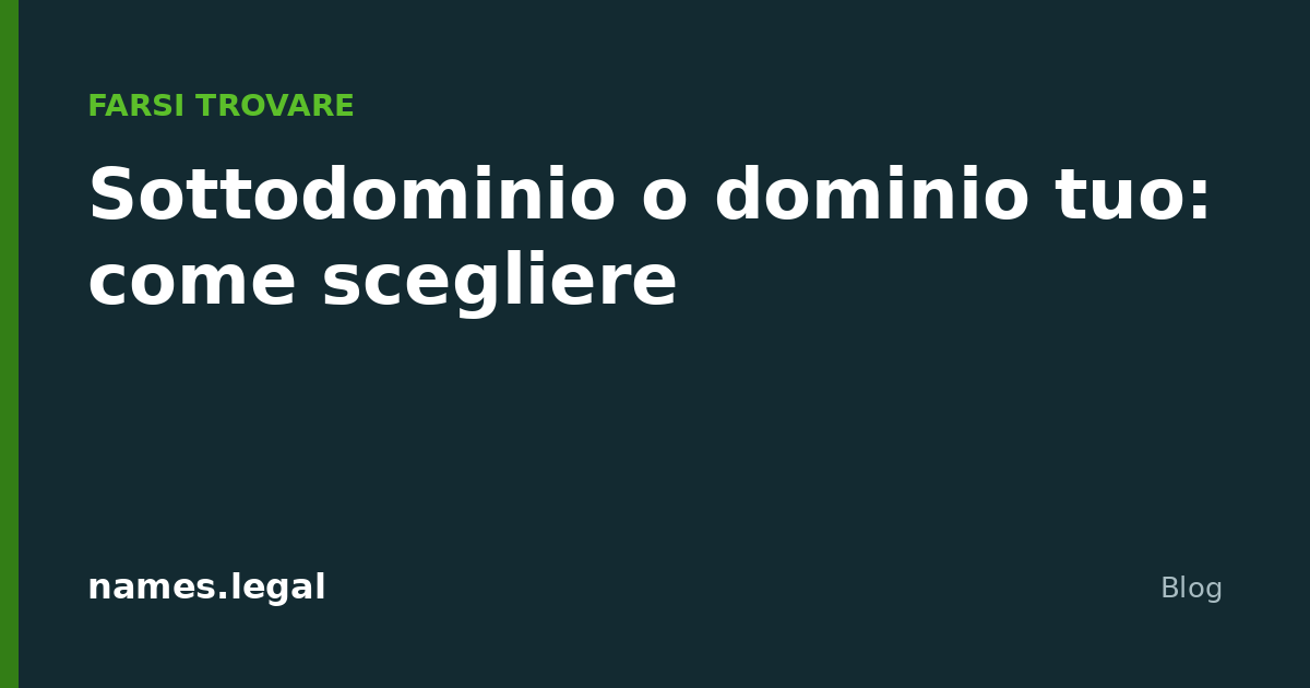 Subdominio o dominio propio: cómo elegir